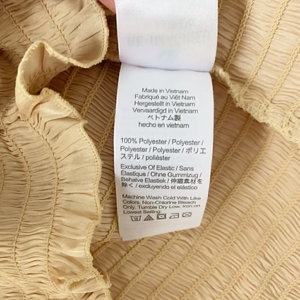 NWT J. Crew Woman Squareneck smocked featherweight satin crop top, Medium